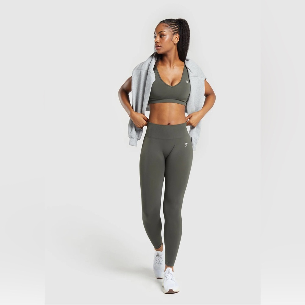 GYMSHARK EVERYDAY SEAMLESS LEGGINGS Size XL Green